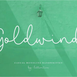 Casual Monoline Goldwind Handwritten Font